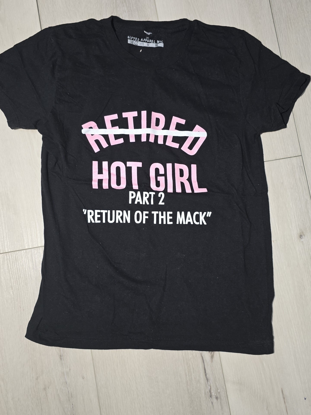 Black "Hot Girl" Graphic Tee - Pink Lettering